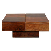 The Attic Mayfield Wooden Coffee Table Walnut and Honey
